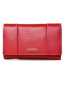 Lavor Δερμάτινο Γυναικείο πορτοφόλι Μεσαίου Μεγέθους 1-6013 Κόκκινο