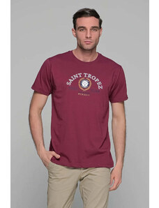 Ανδρικό T-Shirt Άνετη Γραμμή Μπορντό Everbest