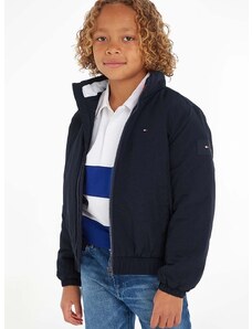 Παιδικό μπουφάν Tommy Hilfiger χρώμα: ναυτικό μπλε