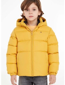 Παιδικό μπουφάν με πούπουλα Tommy Hilfiger χρώμα: κίτρινο