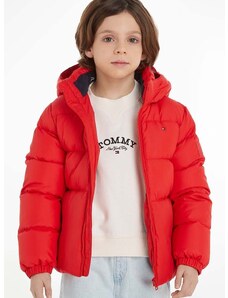 Παιδικό μπουφάν με πούπουλα Tommy Hilfiger χρώμα: κόκκινο
