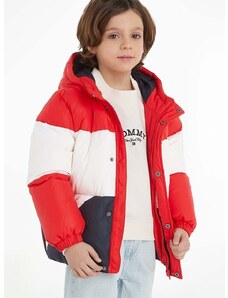 Παιδικό μπουφάν με πούπουλα Tommy Hilfiger χρώμα: κόκκινο