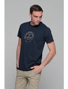 Ανδρικό T-Shirt Άνετη Γραμμή Μπλε με Τύπωμα Everbest