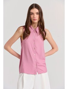 FUNKY BUDDHA Αμάνικο πουκάμισο από βισκόζη - The essentials