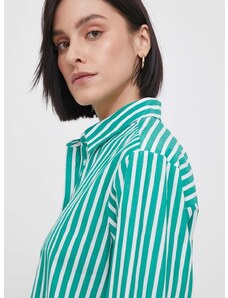 Βαμβακερό πουκάμισο Tommy Hilfiger χρώμα: πράσινο
