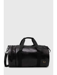 Τσάντα Fred Perry Tonal Classic Barrel Bag χρώμα: μαύρο, L7260.774