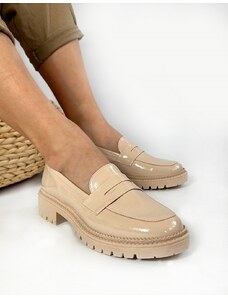 Si Bolleti Basic μονόχρωμα loafers με τρακτερωτή σόλα Nude