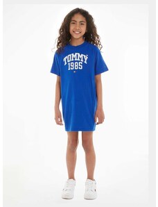 Παιδικό βαμβακερό φόρεμα Tommy Hilfiger Χρώμα: ναυτικό μπλε
