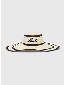 Καπέλο Karl Lagerfeld χρώμα: μπεζ