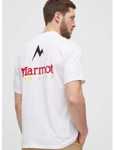 Αθλητικό μπλουζάκι Marmot Marmot For Life χρώμα: άσπρο