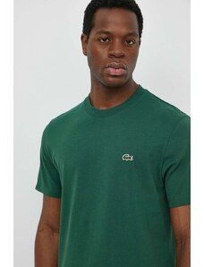 Βαμβακερό μπλουζάκι Lacoste ανδρικά, χρώμα: πράσινο