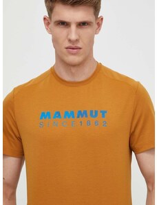 Αθλητικό μπλουζάκι Mammut Trovat Logo χρώμα: πορτοκαλί