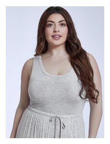Celestino Μονόχρωμη αμάνικη μπλούζα γκρι ανοιχτο για Γυναίκα