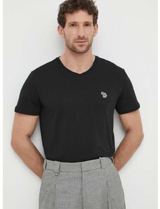 Βαμβακερό μπλουζάκι PS Paul Smith ανδρικά, χρώμα: μαύρο