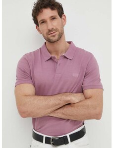 Βαμβακερό μπλουζάκι πόλο Levi's χρώμα: ροζ