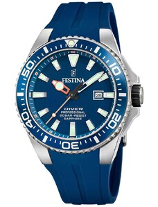 FESTINA Men's F20664/1 Diver Blue Rubber Strap
