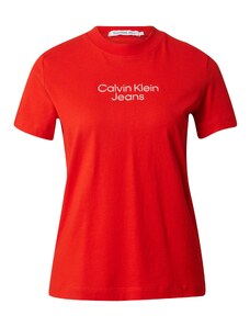 Calvin Klein Jeans Μπλουζάκι κόκκινο / λευκό