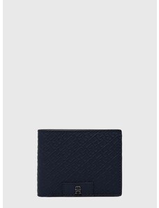 Δερμάτινο πορτοφόλι Tommy Hilfiger ανδρικά, χρώμα: ναυτικό μπλε