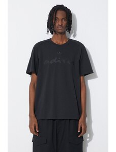 Βαμβακερό μπλουζάκι adidas Originals ανδρικό, χρώμα: μαύρο, IT7473