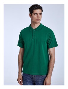 Celestino Ανδρική βαμβακερή μπλούζα με γιακά πρασινο σκουρο για Άντρα