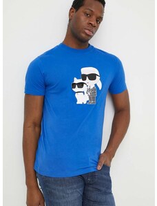 Βαμβακερό μπλουζάκι Karl Lagerfeld ανδρικά