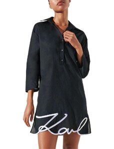 KARL LAGERFELD Φορεμα Karl Dna Signature Beach Dress 240W2205 999 black