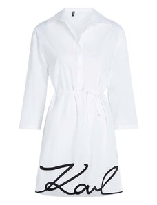 KARL LAGERFELD Φορεμα Karl Dna Signature Beach Dress 240W2205 100 white