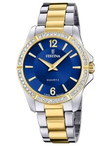 FESTINA Mademoiselle F20594/2 Crystals Two Tone Stainless Steel Bracelet