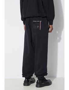 Βαμβακερό παντελόνι Aries Premium Temple Sweatpant χρώμα: μαύρο, COAR30000