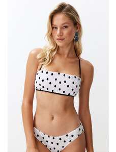 Trendyol Polka Dot Strapless Bikini Top
