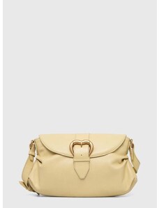 Δερμάτινη τσάντα Pinko χρώμα: κίτρινο, 102801 A1MI