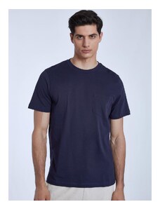 Celestino Μονόχρωμο ανδρικό t-shirt με τσέπη σκουρο μπλε για Άντρα