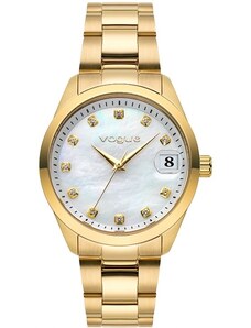 VOGUE Reina Crystals - 614141, Gold case with Stainless Steel Bracelet