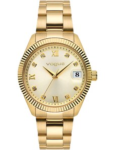 VOGUE Reina Crystals - 614142, Gold case with Stainless Steel Bracelet