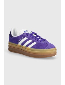 Σουέτ αθλητικά παπούτσια adidas Originals Gazelle Bold W χρώμα: μοβ, IE0419