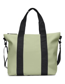 RAINS Μεγάλη τσάντα ανοικτό πράσινο / μαύρο