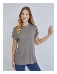 Celestino Unisex βαμβακερό t-shirt γκρι για Γυναίκα