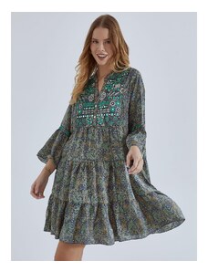 Celestino Φόρεμα με λαχούρια μπλε ραφ για Γυναίκα