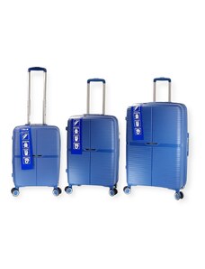 RCM Βαλίτσες Ταξιδιού Μπλε με 4 Ρόδες Σετ 3τμχ