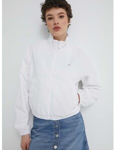 Μπουφάν Tommy Jeans χρώμα: άσπρο