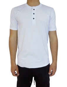 Celeste T-shirt με κουμπιά Λευκό