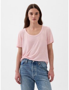 GAP Ροζ Linen-Blend Μπλούζα