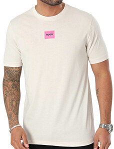 Hugo T-shirt Diragolino212 κανονική γραμμή μπεζ βαμβακερό
