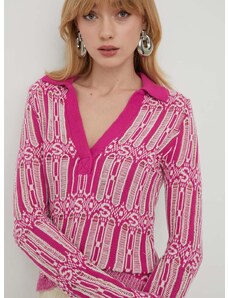 Βαμβακερό πουλόβερ Stine Goya Kiza χρώμα: ροζ