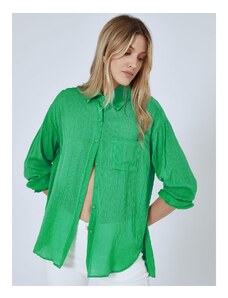 Celestino Ασύμμετρο πουκάμισο με τσέπη πρασινο για Γυναίκα
