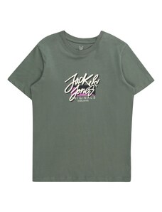 Jack & Jones Junior Μπλουζάκι 'TAMPA' σκούρο πράσινο / λιλά / μαύρο / offwhite