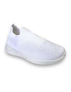 Famous Shoes Λευκό sneakers ελαστικό τύπου κάλτσα Famous