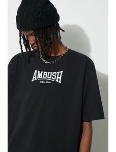 Βαμβακερό μπλουζάκι AMBUSH Graphic ανδρικό, χρώμα: μαύρο, BMAA006S24JER