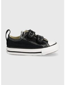 Παιδικά πάνινα παπούτσια Converse Chuck Taylor All Star 2v χρώμα: μαύρο