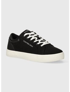 Πάνινα παπούτσια Calvin Klein Jeans CLASSIC CUPSOLE LOW LTH IN DC χρώμα: μαύρο, YM0YM00976